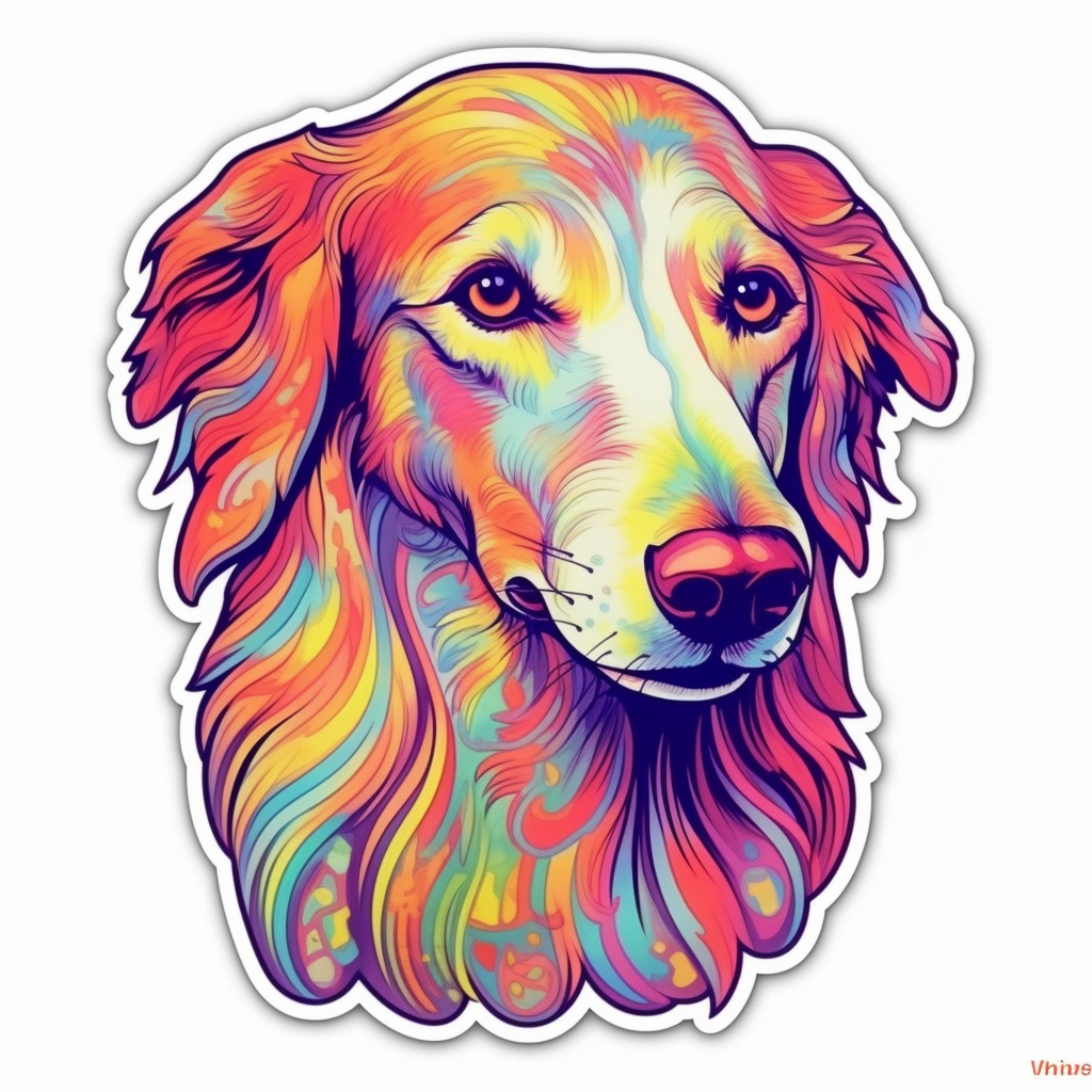 Borzoi Dog Vinyl Decal Sticker for Car, Laptop, Tumbler and more # 0010627