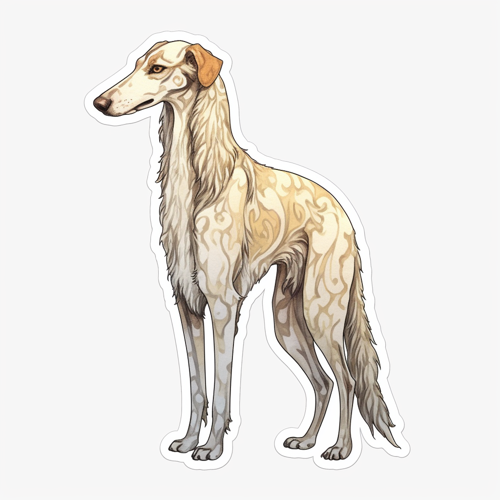Borzoi Dog Vinyl Decal Sticker for Car, Laptop, Tumbler and more # 0010535