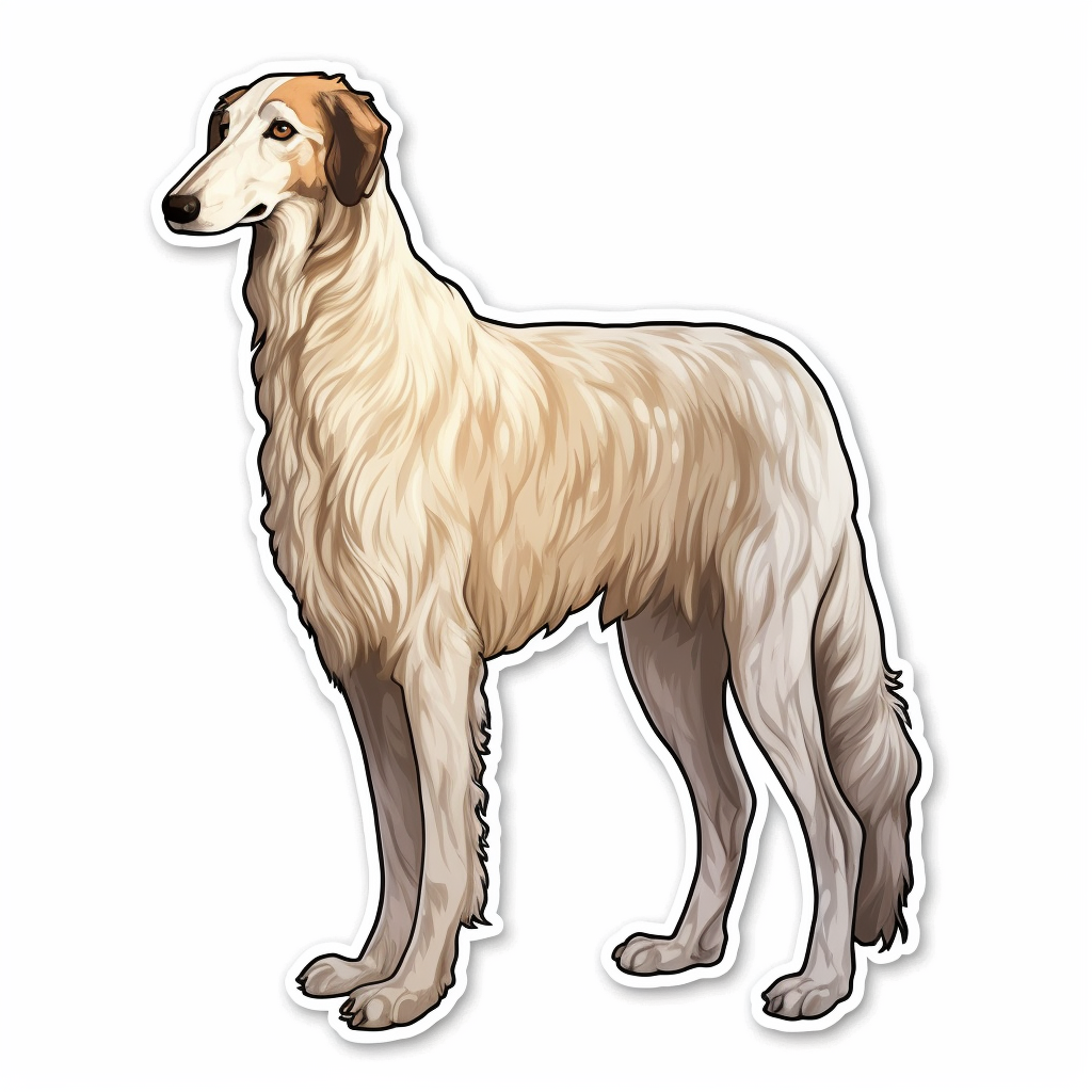 Borzoi Dog Vinyl Decal Sticker for Car, Laptop, Tumbler and more # 0010556