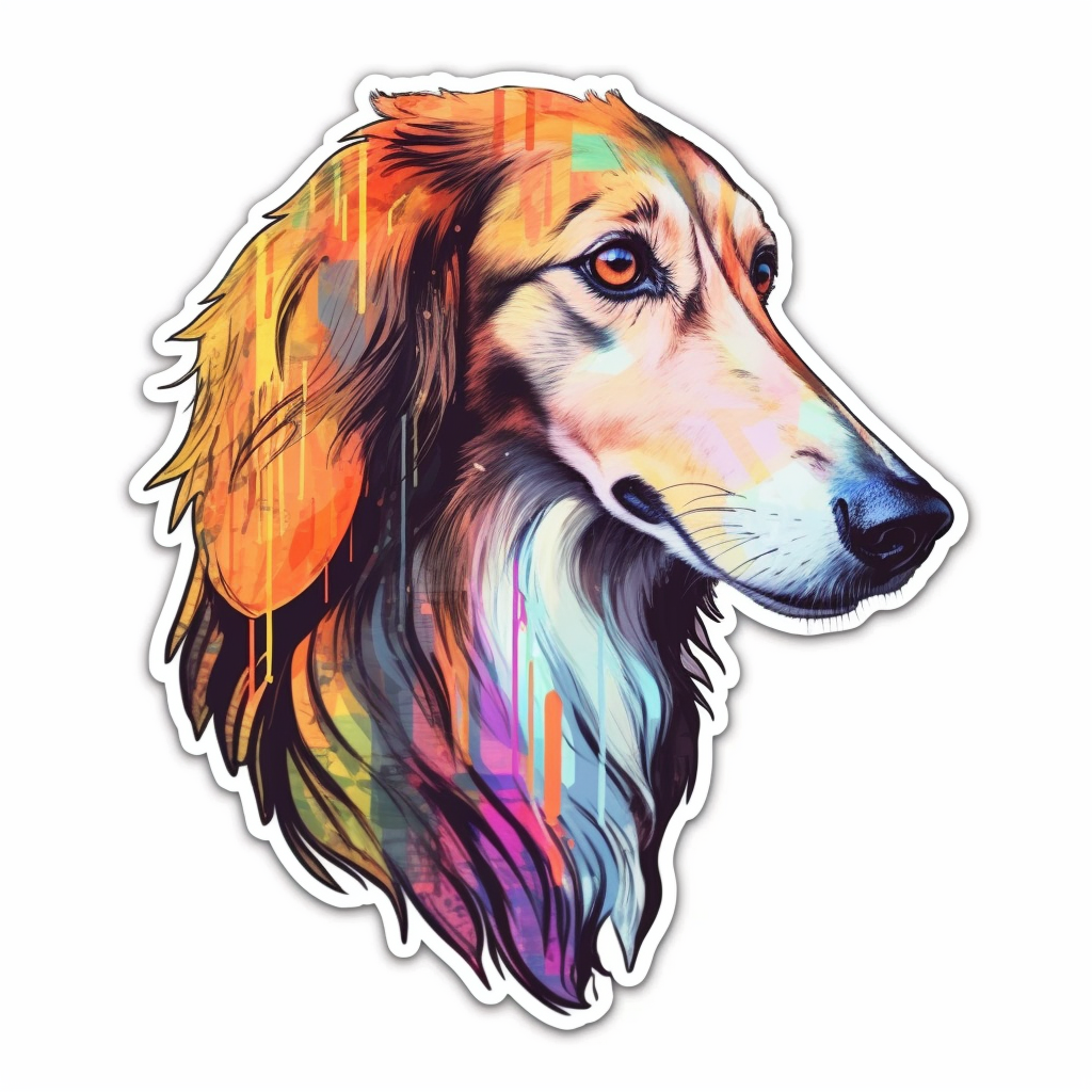 Borzoi Dog Vinyl Decal Sticker for Car, Laptop, Tumbler and more # 0010532