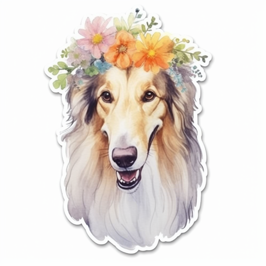 Borzoi Dog Vinyl Decal Sticker for Car, Laptop, Tumbler and more # 0010570