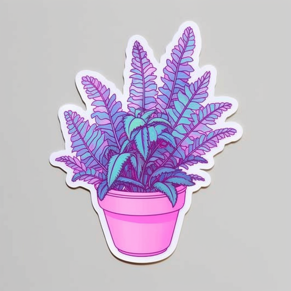 Boston Fern Plant Vinyl Decal Sticker for Car, Laptop, Tumbler and more # 0010524