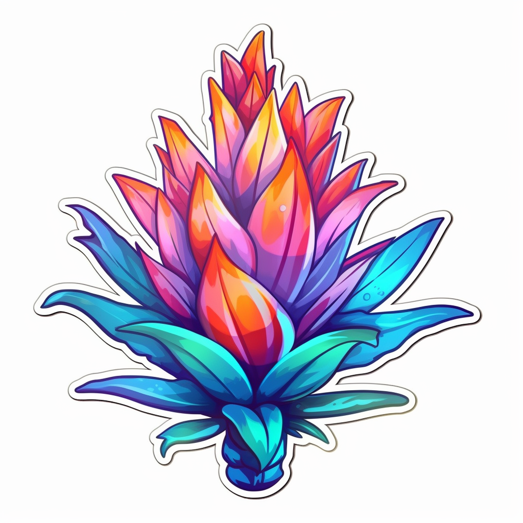 Bromeliad Plant Vinyl Decal Sticker for Car, Laptop, Tumbler and more # 0010548