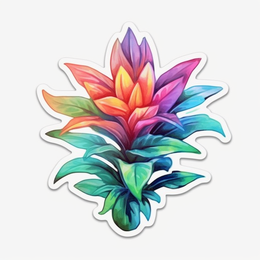 Bromeliad Plant Vinyl Decal Sticker for Car, Laptop, Tumbler and more # 0010515