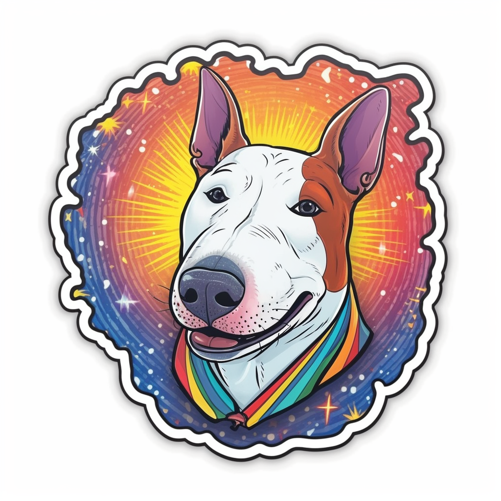 Bull Terrier Dog Vinyl Decal Sticker for Car, Laptop, Tumbler and more # 0010595