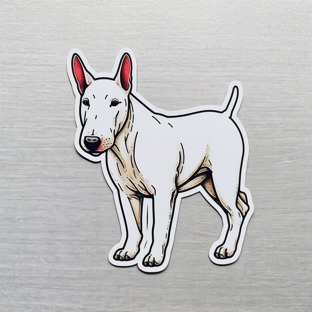 Bull Terrier Dog Vinyl Decal Sticker for Car, Laptop, Tumbler and more # 0010639