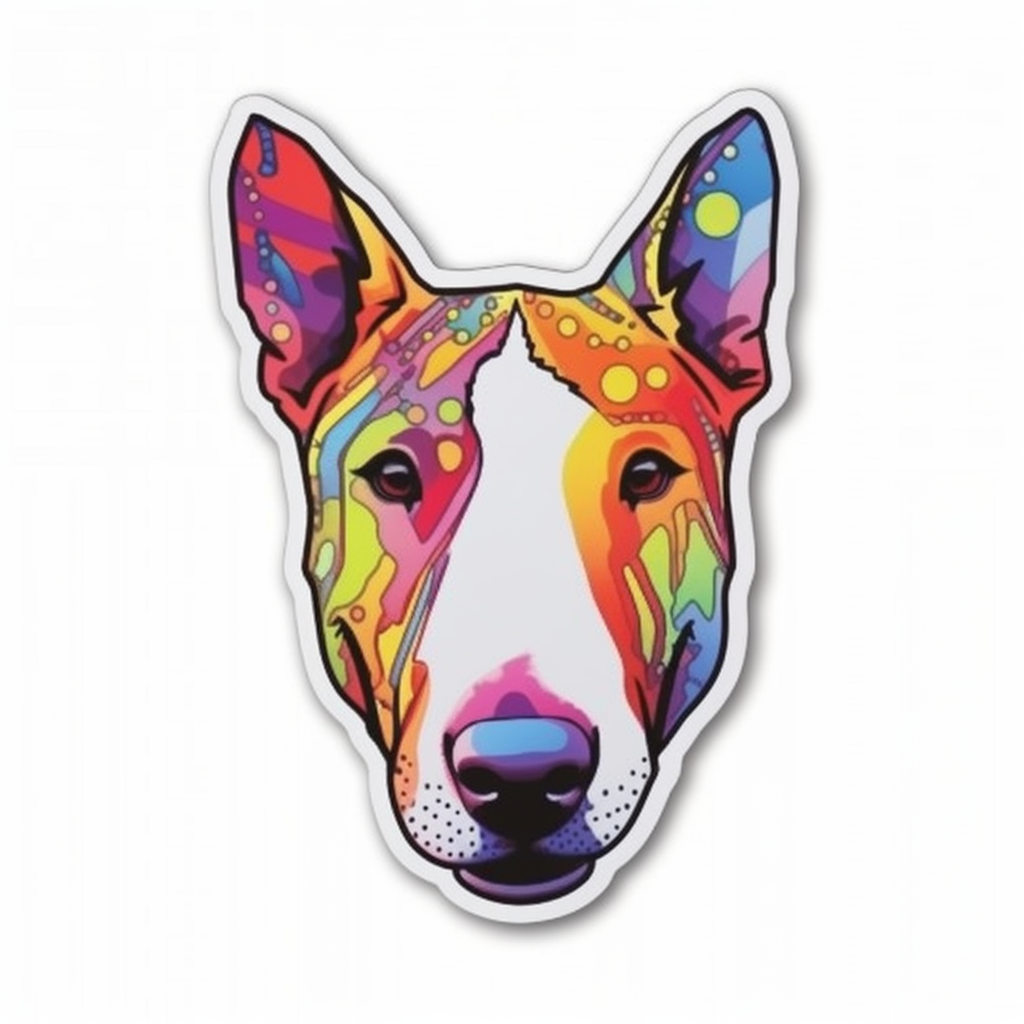 Bull Terrier Dog Vinyl Decal Sticker for Car, Laptop, Tumbler and more # 0010592