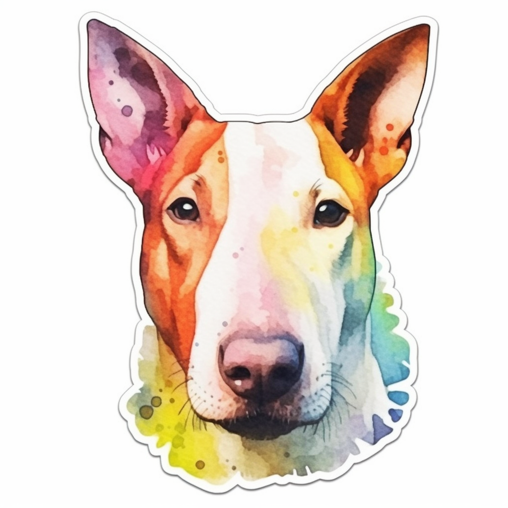 Bull Terrier Dog Vinyl Decal Sticker for Car, Laptop, Tumbler and more # 0010575