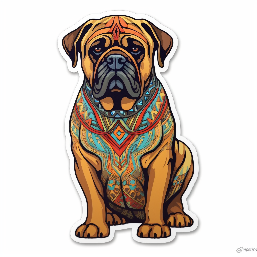 Bullmastiff Dog Vinyl Decal Sticker for Car, Laptop, Tumbler and more # 0010588