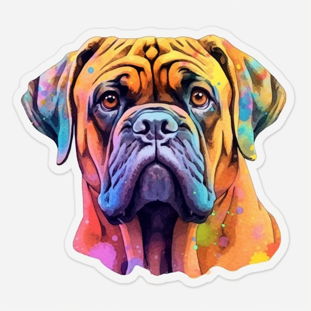 Bullmastiff Dog Vinyl Decal Sticker for Car, Laptop, Tumbler and more # 0010656