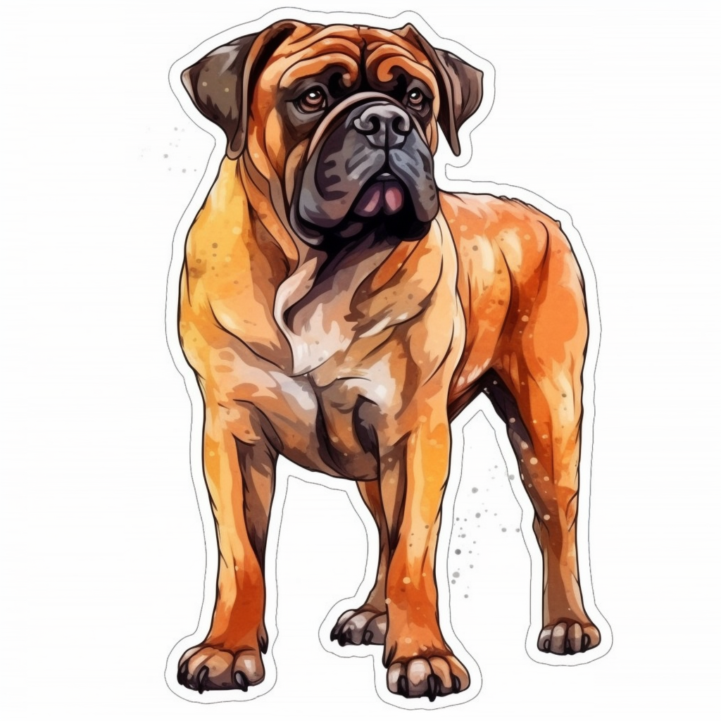 Bullmastiff Dog Vinyl Decal Sticker for Car, Laptop, Tumbler and more # 0010589