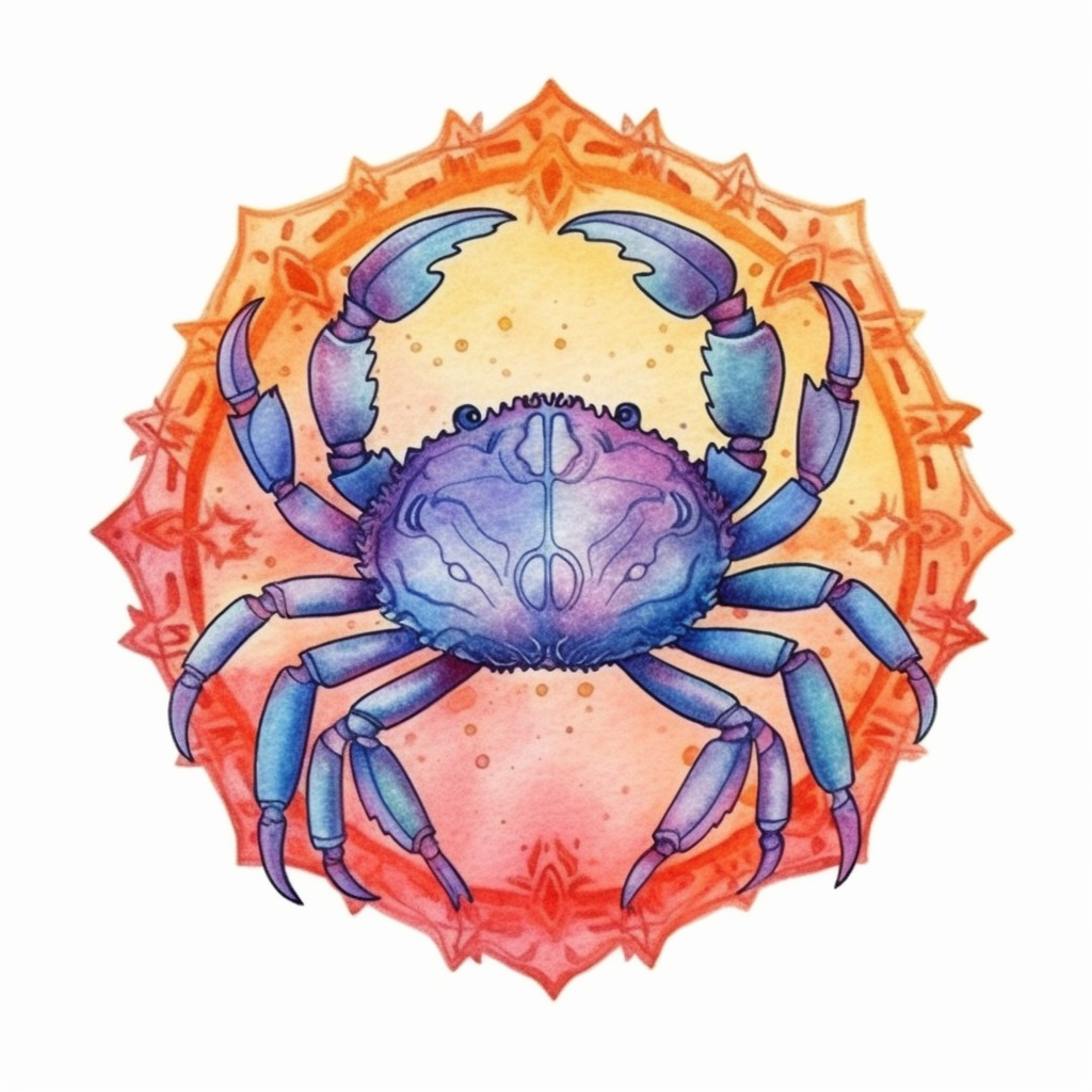 Cancer Cancer crab symbol Vinyl Decal Sticker for Car, Laptop, Tumbler and more # 0010683