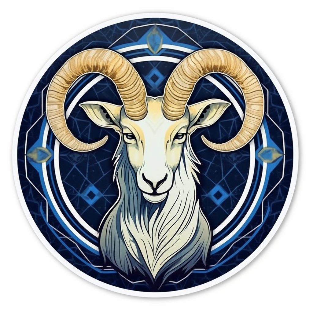 Capricorn goat symbol Vinyl Decal Sticker for Car, Laptop, Tumbler and more # 0010736