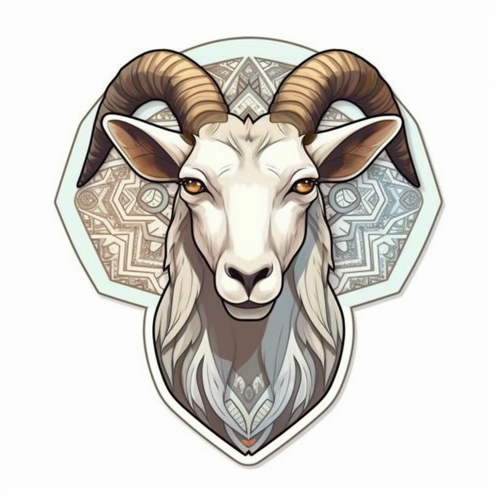 Capricorn goat symbol Vinyl Decal Sticker for Car, Laptop, Tumbler and more # 0010665
