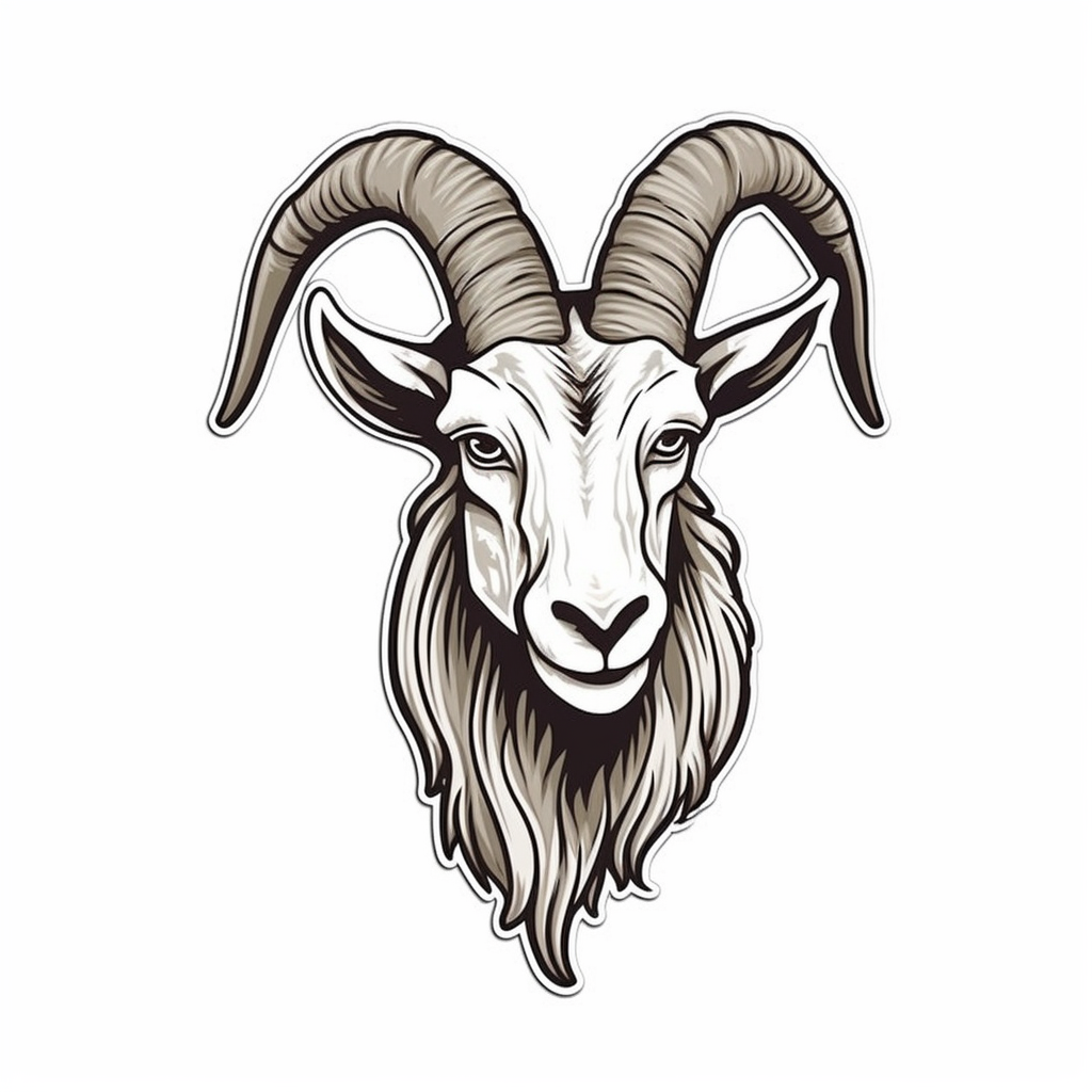 Capricorn goat symbol Vinyl Decal Sticker for Car, Laptop, Tumbler and more # 0010672