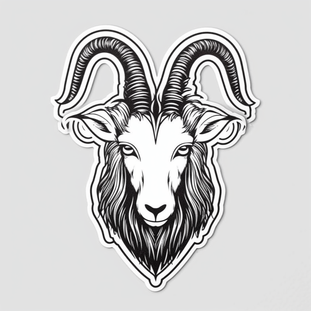 Capricorn goat symbol Vinyl Decal Sticker for Car, Laptop, Tumbler and more # 0010668