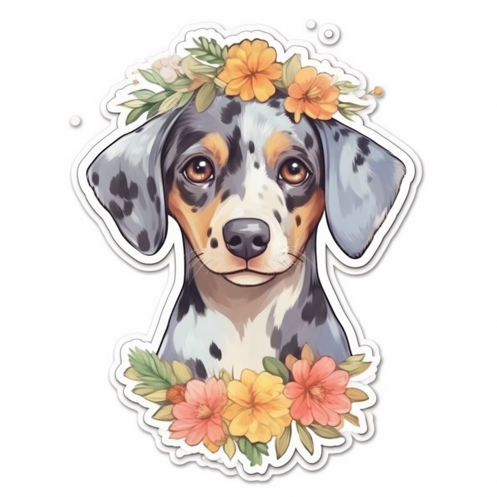 Catahoula Leopard Dog Vinyl Decal Sticker for Car, Laptop, Tumbler and more # 0010699