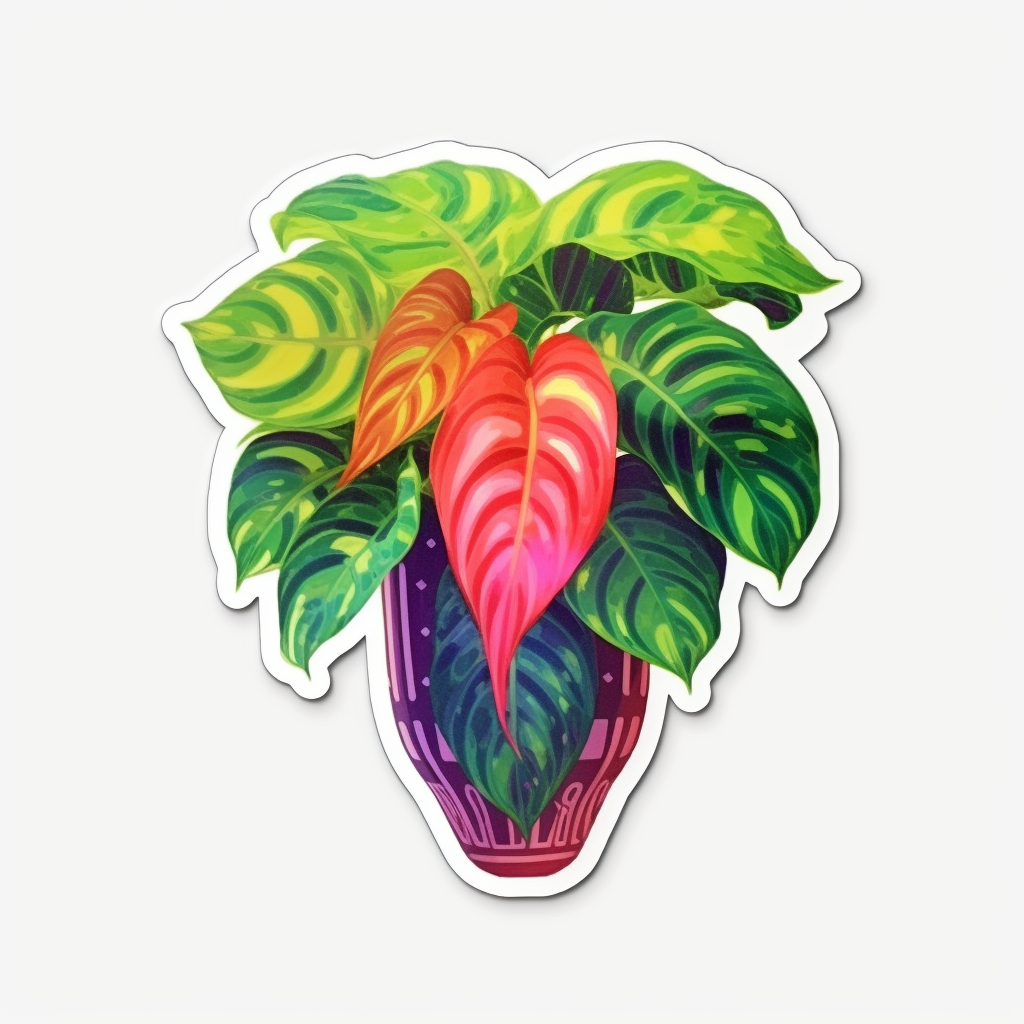 Chinese Evergreen Plant Vinyl Decal Sticker for Car, Laptop, Tumbler and more # 0010666