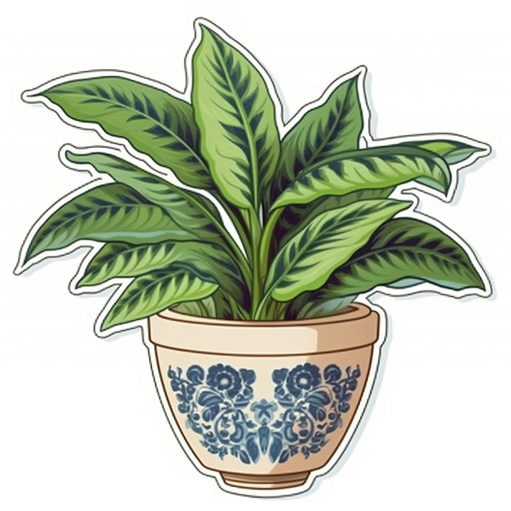 Chinese Evergreen Plant Vinyl Decal Sticker for Car, Laptop, Tumbler and more # 0010695