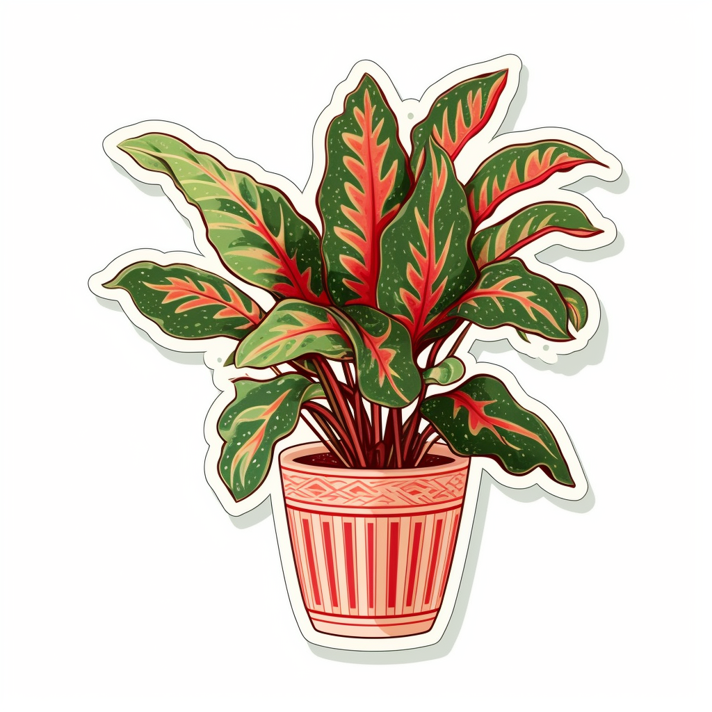 Chinese Evergreen Plant Vinyl Decal Sticker for Car, Laptop, Tumbler and more # 0010709