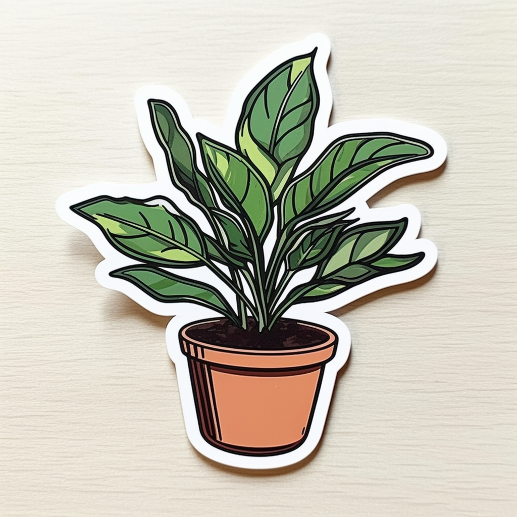 Chinese Evergreen Plant Vinyl Decal Sticker for Car, Laptop, Tumbler and more # 0010728