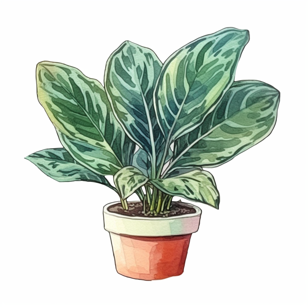 Chinese Evergreen Plant Vinyl Decal Sticker for Car, Laptop, Tumbler and more # 0010645