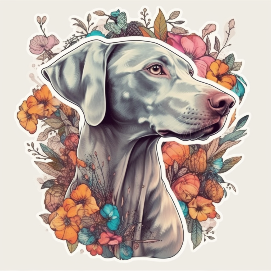 Weimaraner Weimaraner Dog Vinyl Decal Sticker for Car, Laptop, Tumbler and more # 009818
