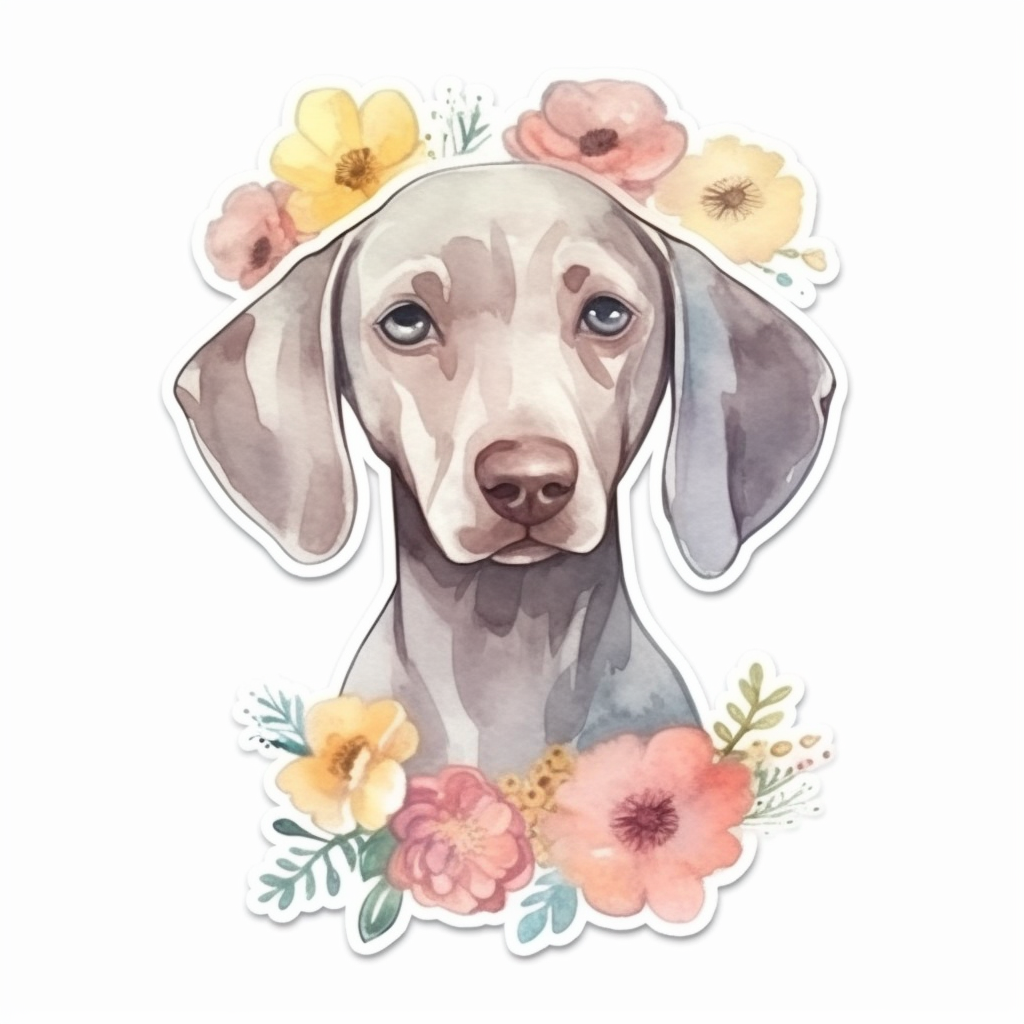 Weimaraner Dog Vinyl Decal Sticker for Car, Laptop, Tumbler and more # 009858