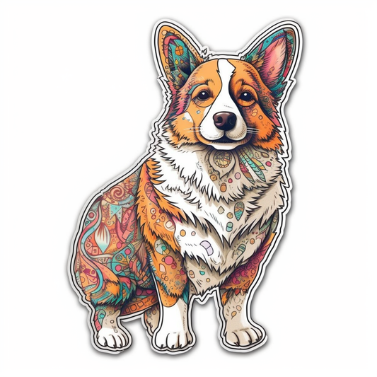 Welsh Corgi Welsh Dog Vinyl Decal Sticker for Car, Laptop, Tumbler and more # 009895