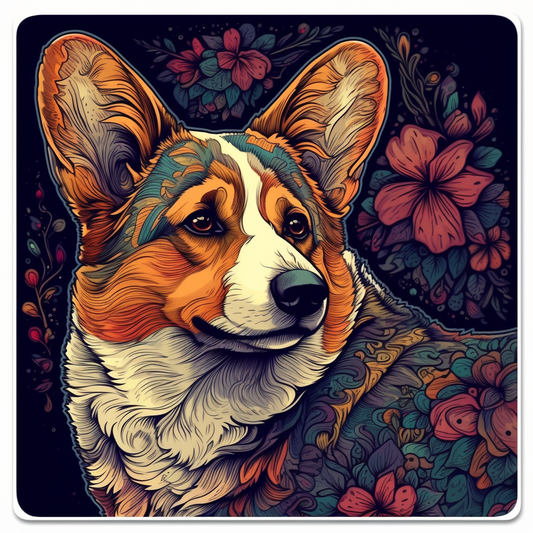 Welsh Corgi Welsh Dog Vinyl Decal Sticker for Car, Laptop, Tumbler and more # 009896