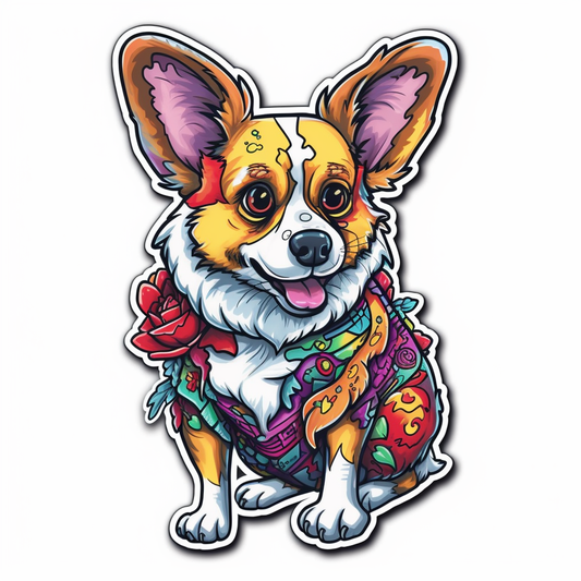 Welsh Corgi Dog Vinyl Decal Sticker for Car, Laptop, Tumbler and more # 009991
