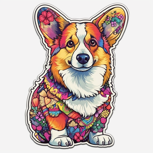 Welsh Corgi Dog Vinyl Decal Sticker for Car, Laptop, Tumbler and more # 0010010