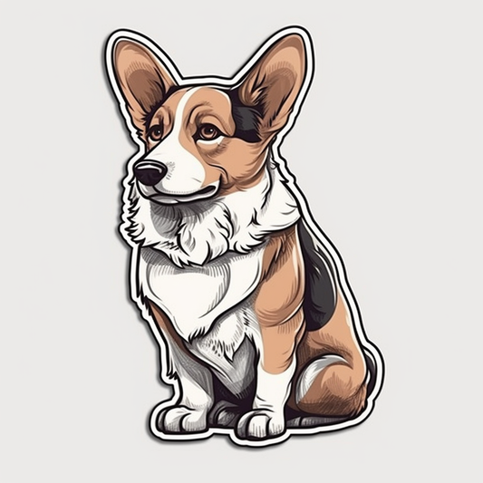 Welsh Corgi Welsh Dog Vinyl Decal Sticker for Car, Laptop, Tumbler and more # 009900