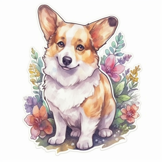 Welsh Corgi Dog Vinyl Decal Sticker for Car, Laptop, Tumbler and more # 0010009