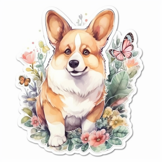 Welsh Corgi Dog Vinyl Decal Sticker for Car, Laptop, Tumbler and more # 009966
