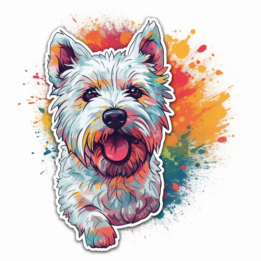 West Highland White Terrier West Highland Dog Vinyl Decal Sticker for Car, Laptop, Tumbler and more # 0010020