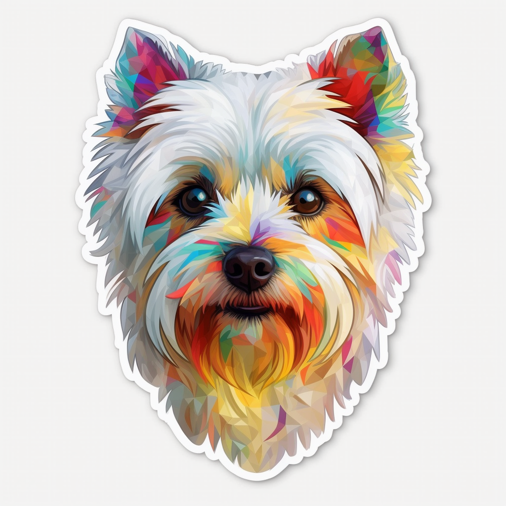 West Highland White Terrier West Highland Dog Vinyl Decal Sticker for Car, Laptop, Tumbler and more # 0010003