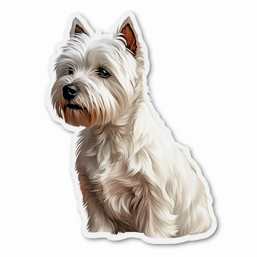 West Highland White Terrier West Highland Dog Vinyl Decal Sticker for Car, Laptop, Tumbler and more # 009985