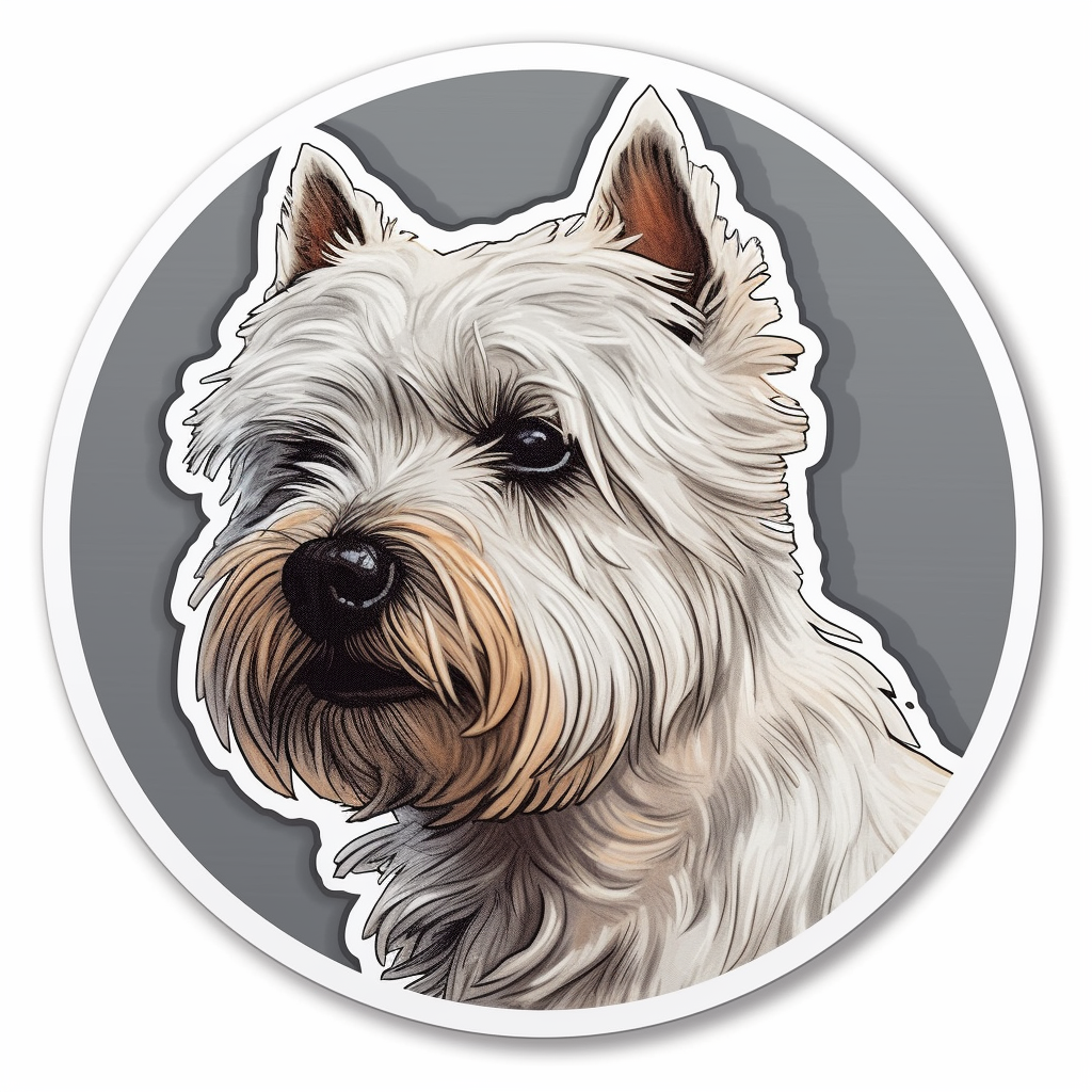 West Highland White Terrier West Highland Dog Vinyl Decal Sticker for Car, Laptop, Tumbler and more # 009898