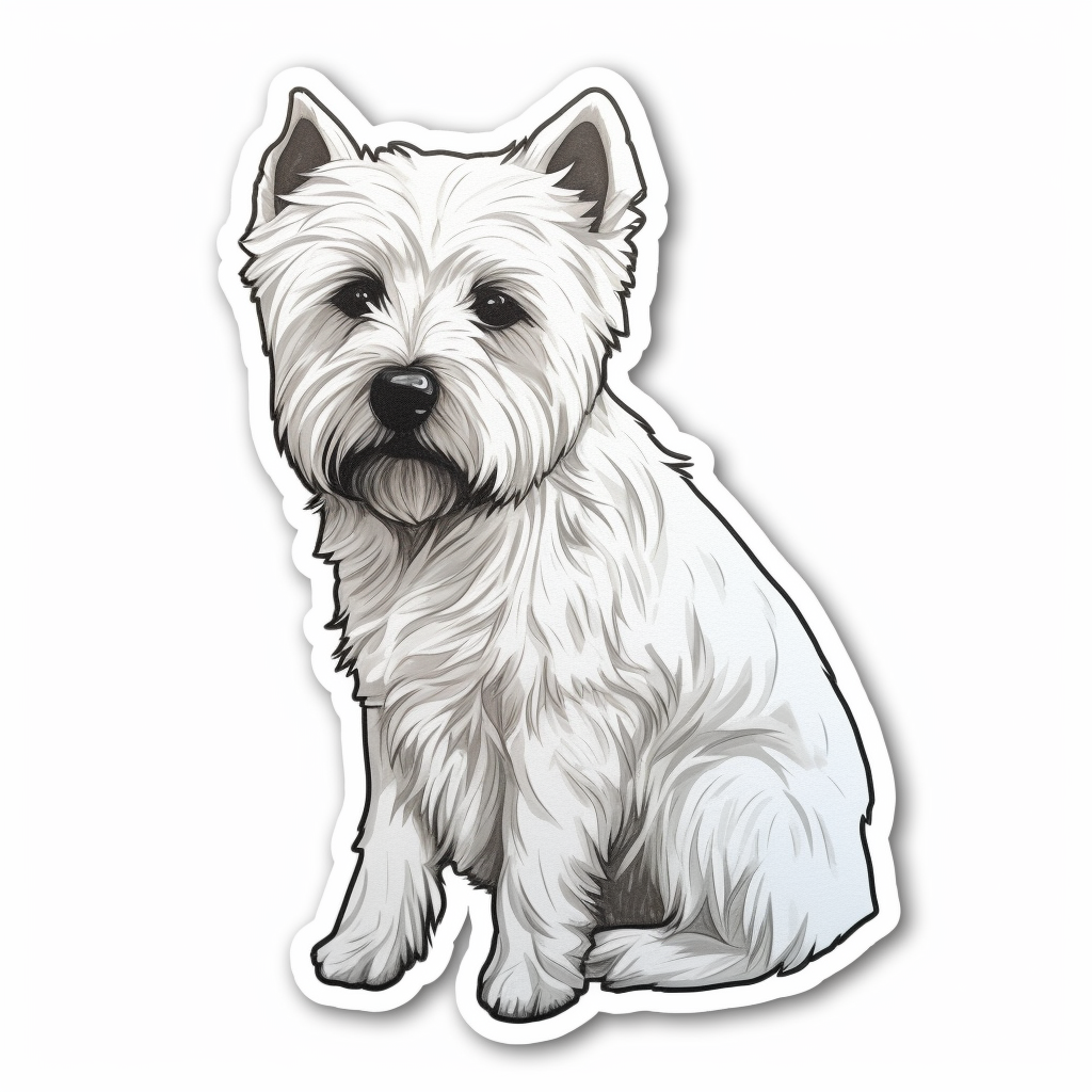 West Highland White Terrier West Highland Dog Vinyl Decal Sticker for Car, Laptop, Tumbler and more # 009958