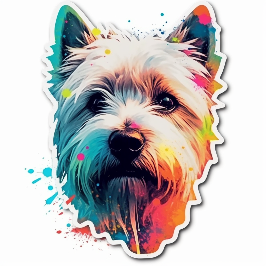 West Highland White Terrier West Highland Dog Vinyl Decal Sticker for Car, Laptop, Tumbler and more # 0010043