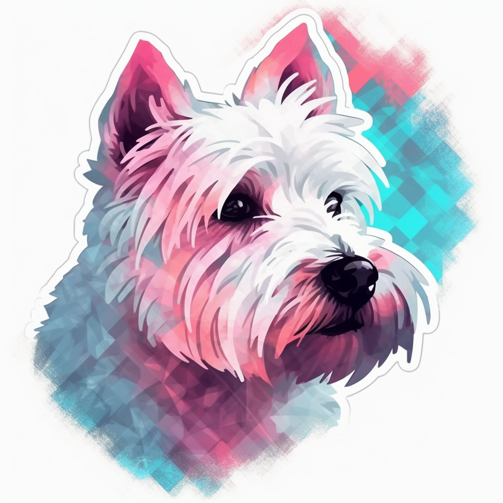 West Highland White Terrier West Highland Dog Vinyl Decal Sticker for Car, Laptop, Tumbler and more # 0010035