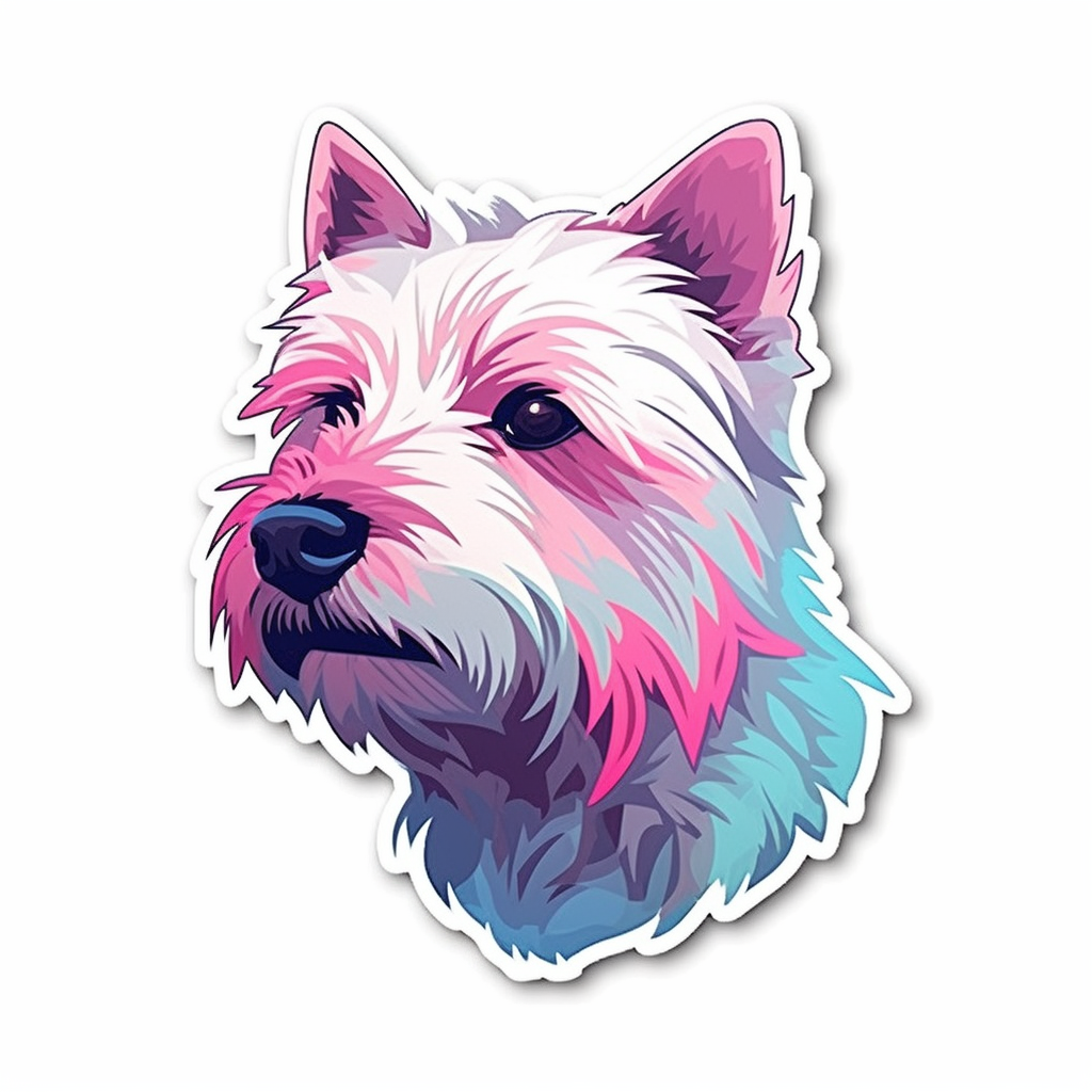 West Highland White Terrier West Highland Dog Vinyl Decal Sticker for Car, Laptop, Tumbler and more # 009996