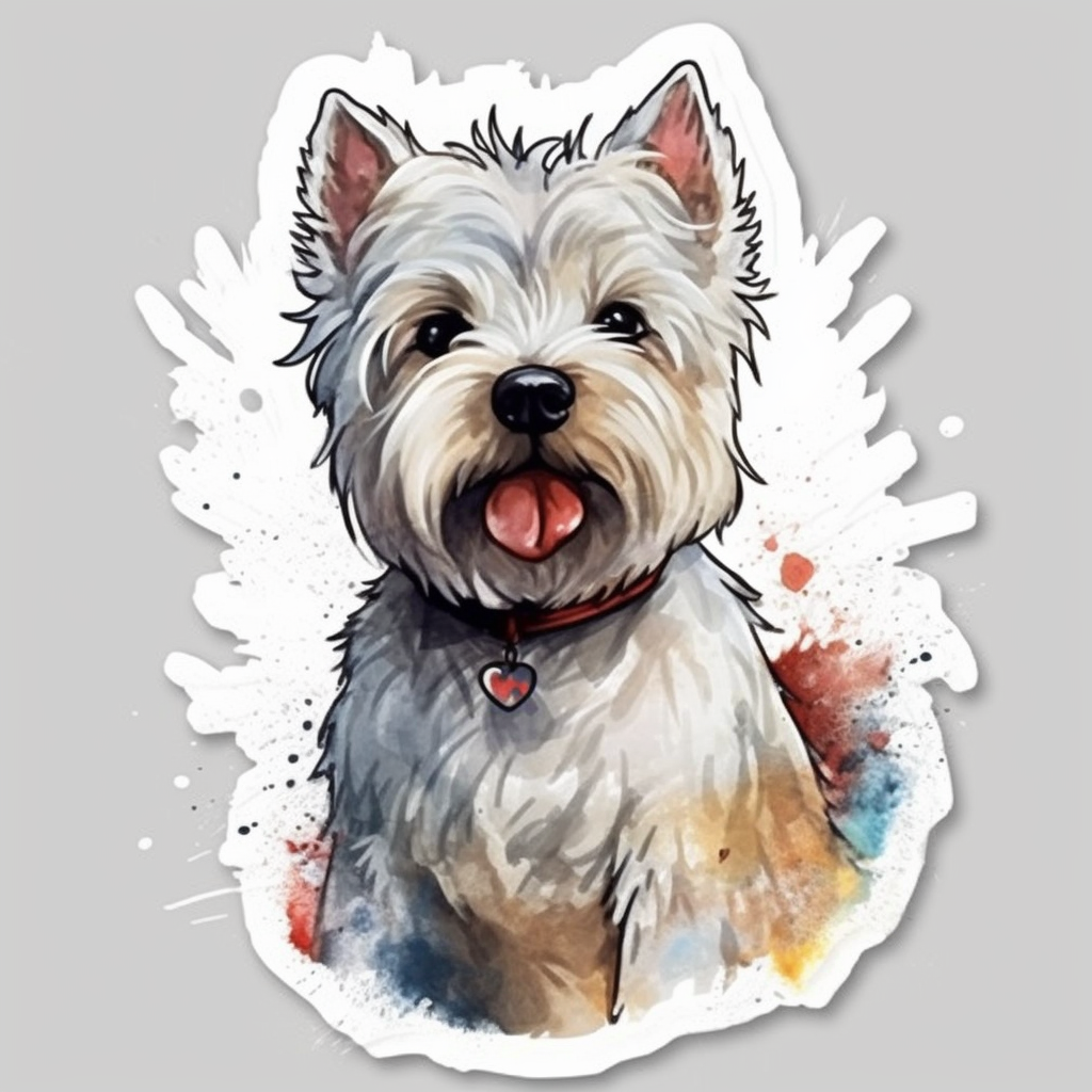 West Highland White Terrier West Highland Dog Vinyl Decal Sticker for Car, Laptop, Tumbler and more # 009959