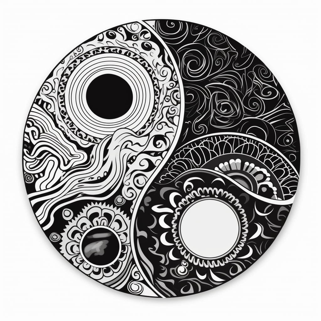 YinYang Vinyl Decal Sticker for Car, Laptop, Tumbler and more # 008596