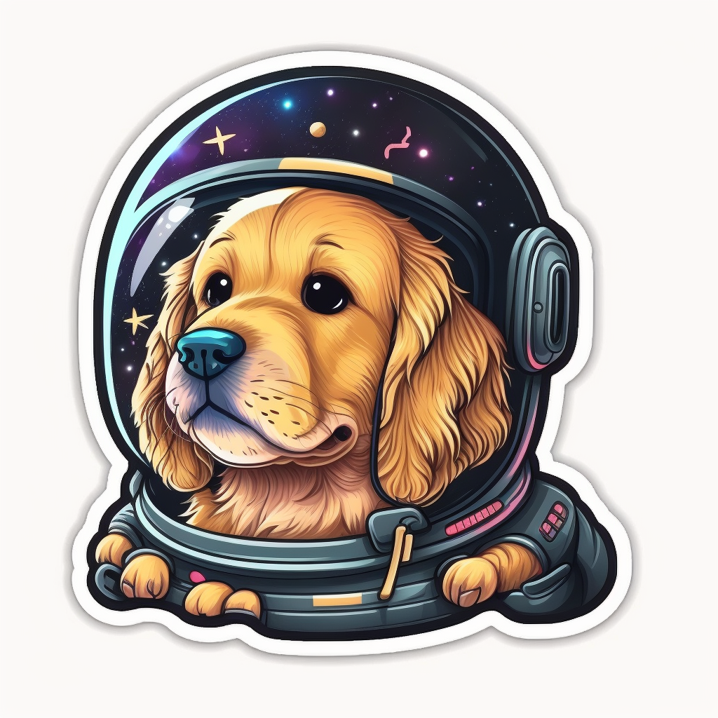 Golden Retriever Vinyl Decal Sticker for Car, Laptop, Tumbler and more # 1571