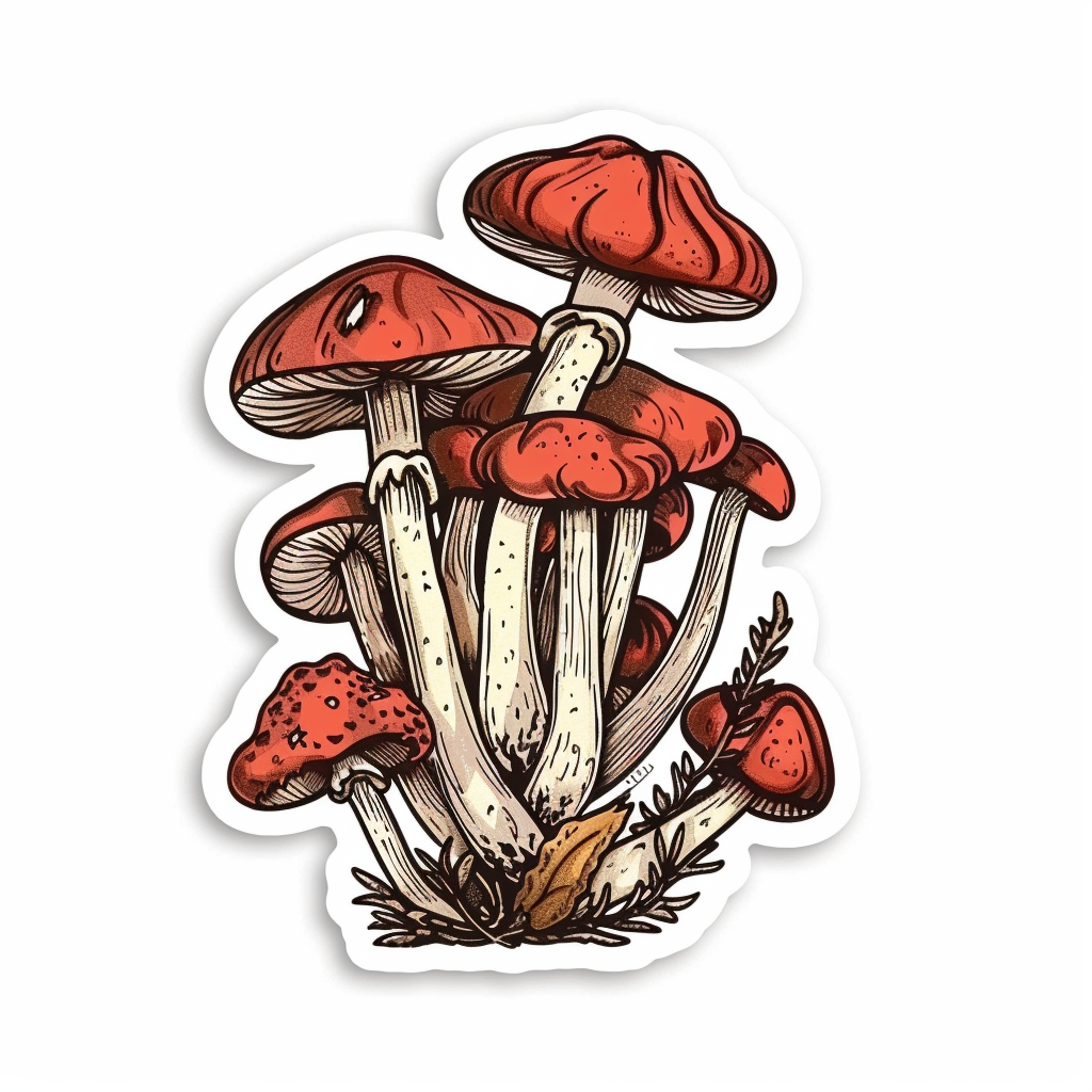 Mushrooms Vinyl Decal Sticker for Car, Laptop, Tumbler and more # F06827