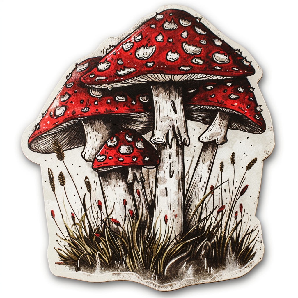 Mushrooms Vinyl Decal Sticker for Car, Laptop, Tumbler and more # F06894