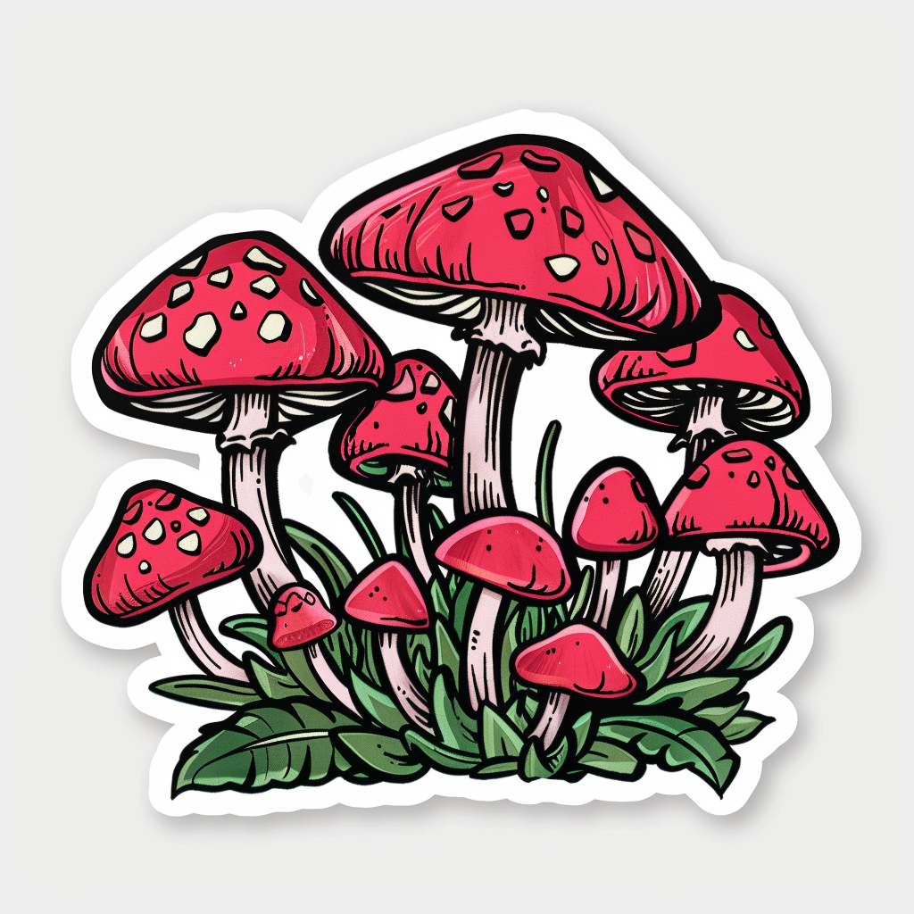 Mushrooms Vinyl Decal Sticker for Car, Laptop, Tumbler and more # F06784