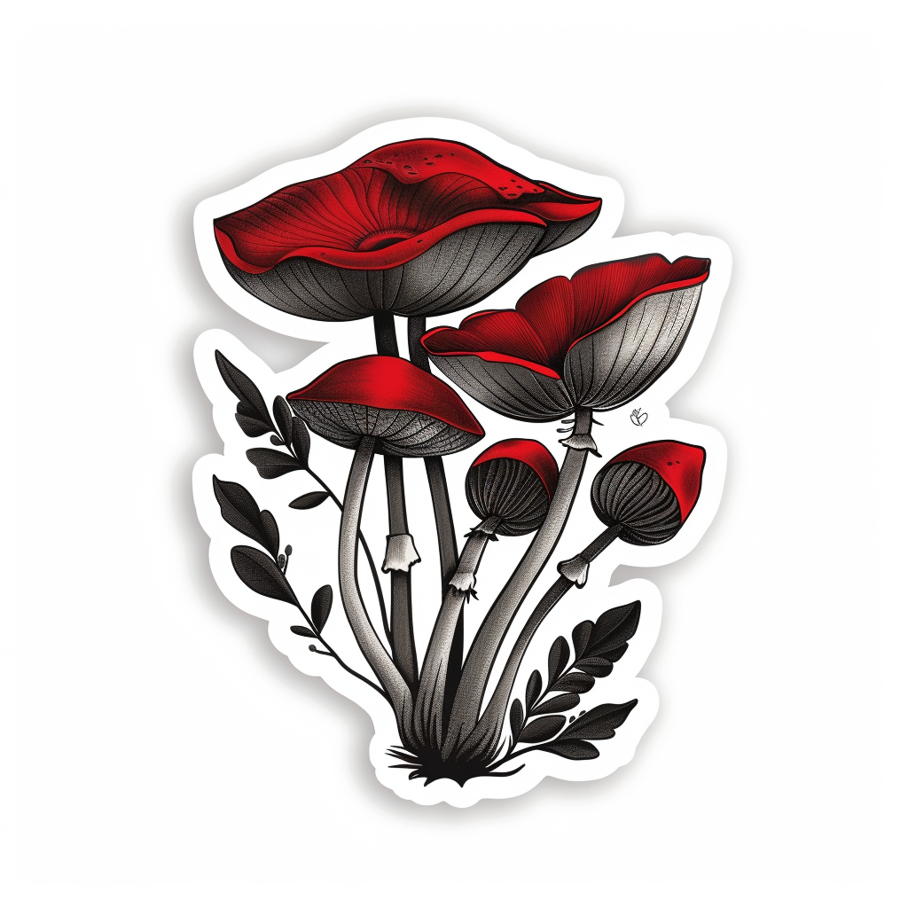 Mushrooms Vinyl Decal Sticker for Car, Laptop, Tumbler and more # F06974